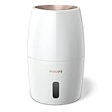 Philips 2000 Serie Luftbefeuchter – NanoCloud Technologie, Bis zu 99% Weniger Bakterien, Räume Bis 32 m², 3 Automatische Feuchtigkeitsstufen, 360-Grad-Diffusor, Ruhemodus, Kompakt (HU2716/10)