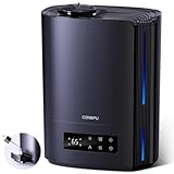 CONOPU Luftbefeuchter, 6L Luftbefeuchter Schlafzimmer für Große Räume, 60h Aroma Diffuser für Schlafzimmer Kinderzimmer Pflanzen, 300ml/h, Schwarz